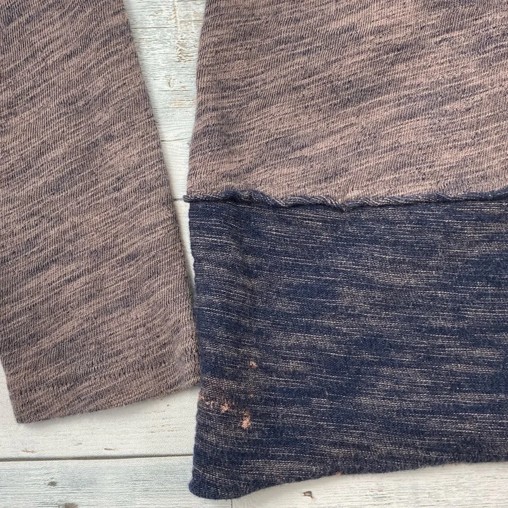 Free People Beach 2-Tone Purple‎ Heather Cowl Neck Slouchy Top One Size